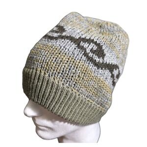 Kyber Outerwear Wool Beanie Olive Green Hat Fleece Lined Adult OSFM Excellent